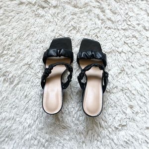 UNISA | Double Strap Vegan Leather Block Heel Sandals